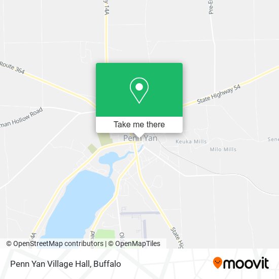 Penn Yan Village Hall map