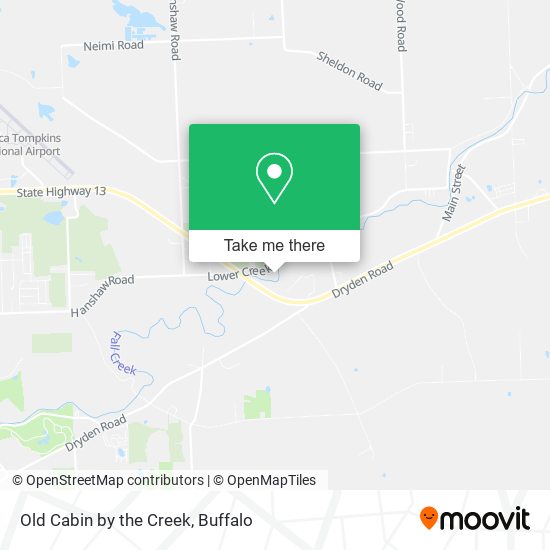 Old Cabin by the Creek map