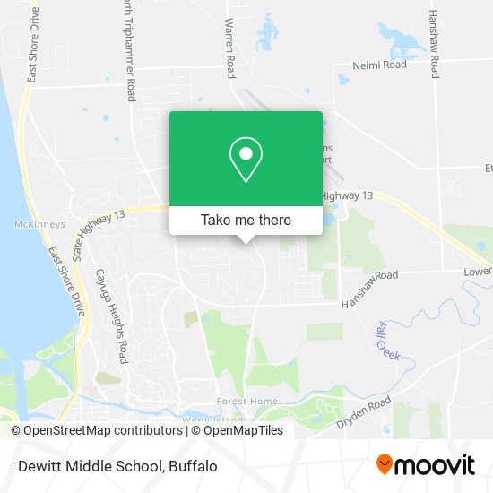 Dewitt Middle School map