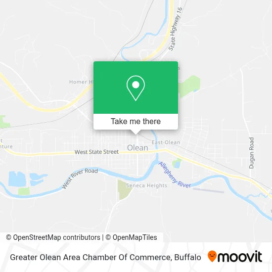 Greater Olean Area Chamber Of Commerce map
