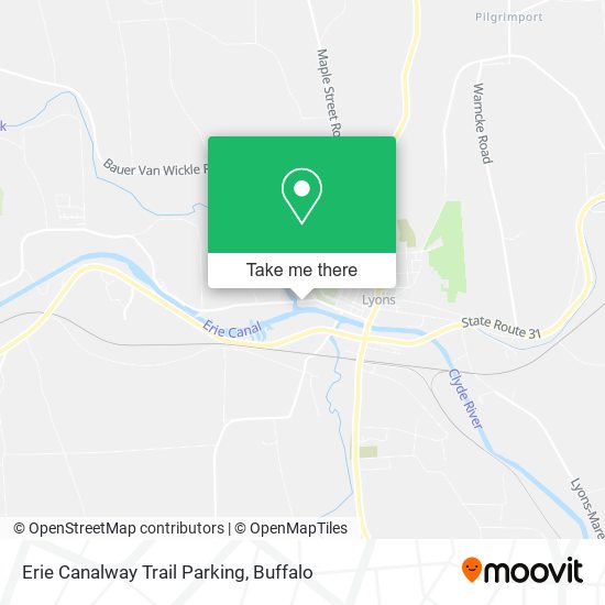 Erie Canalway Trail Parking map