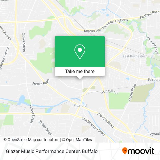 Glazer Music Performance Center map