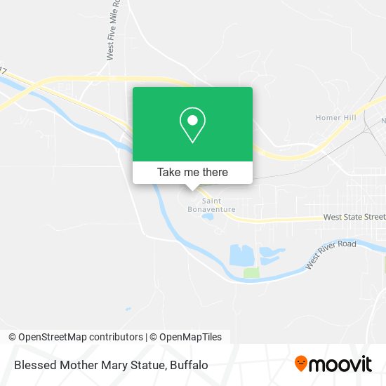 Blessed Mother Mary Statue map