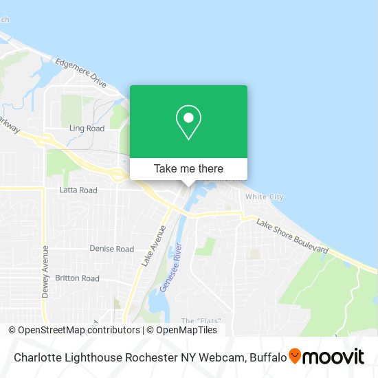 Mapa de Charlotte Lighthouse Rochester NY Webcam