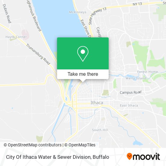 Mapa de City Of Ithaca Water & Sewer Division