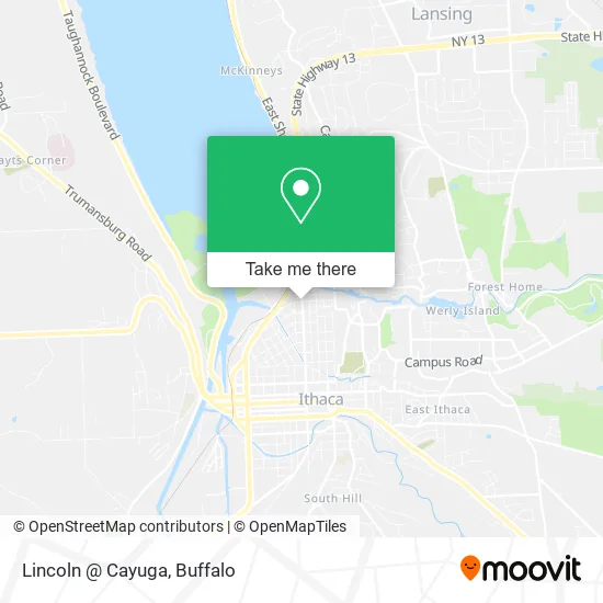 Lincoln @ Cayuga map