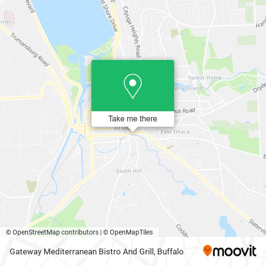 Gateway Mediterranean Bistro And Grill map