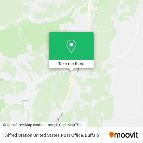 Alfred Station United States Post Office map