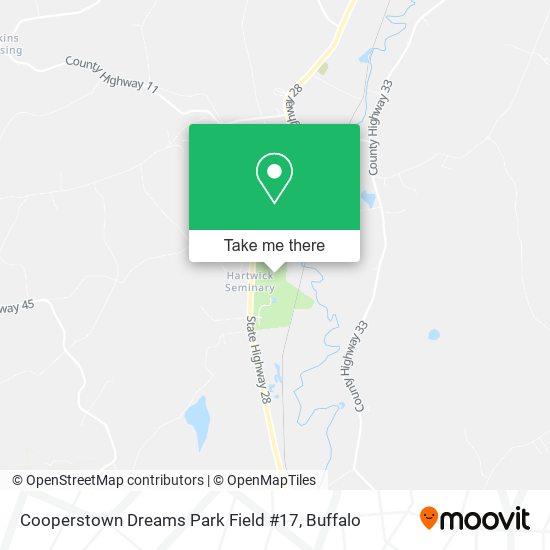 Mapa de Cooperstown Dreams Park Field #17