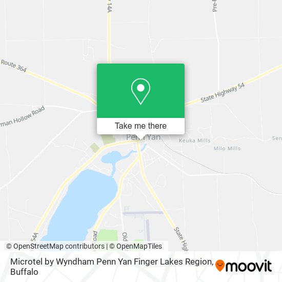 Microtel by Wyndham Penn Yan Finger Lakes Region map