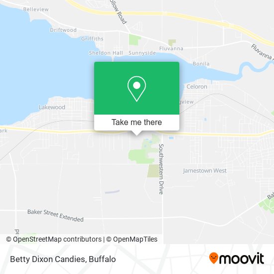 Betty Dixon Candies map