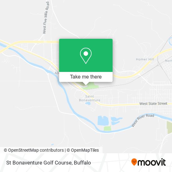 St Bonaventure Golf Course map