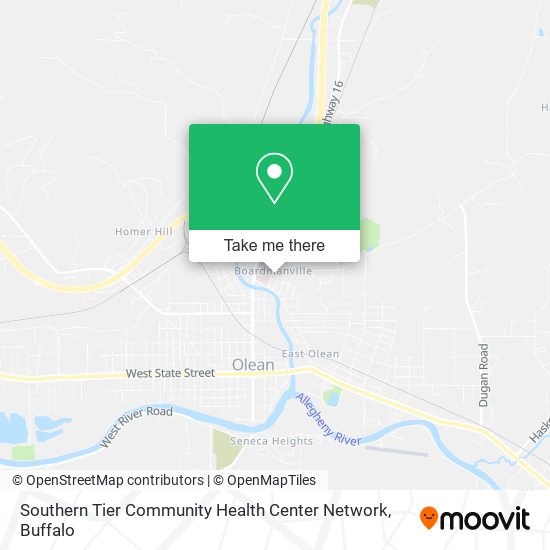 Mapa de Southern Tier Community Health Center Network