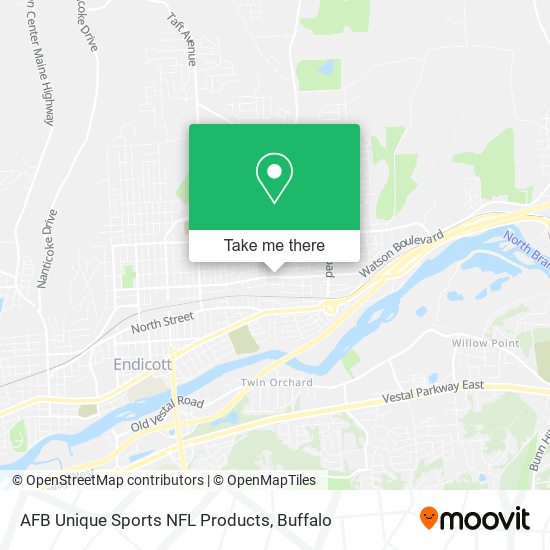 AFB Unique Sports NFL Products map