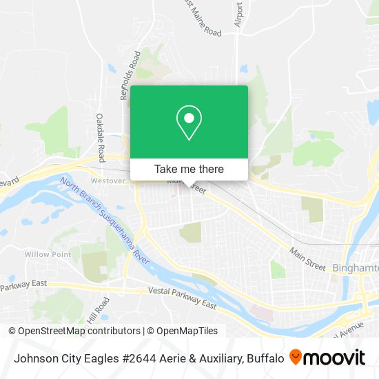 Mapa de Johnson City Eagles #2644 Aerie & Auxiliary