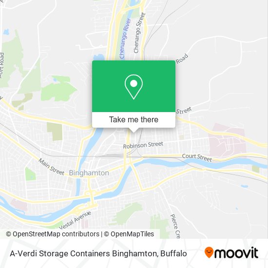 A-Verdi Storage Containers Binghamton map