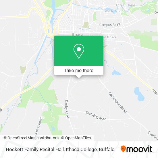 Hockett Family Recital Hall, Ithaca College map