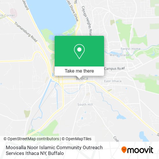 Moosalla Noor Islamic Community Outreach Services Ithaca NY map