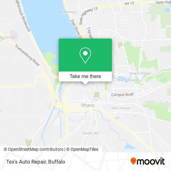 Mapa de Tex's Auto Repair