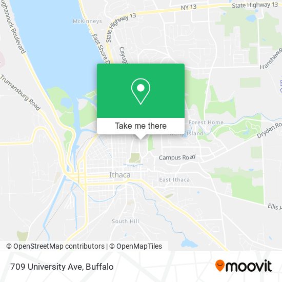 Mapa de 709 University Ave