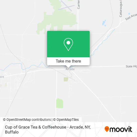 Mapa de Cup of Grace Tea & Coffeehouse - Arcade, NY