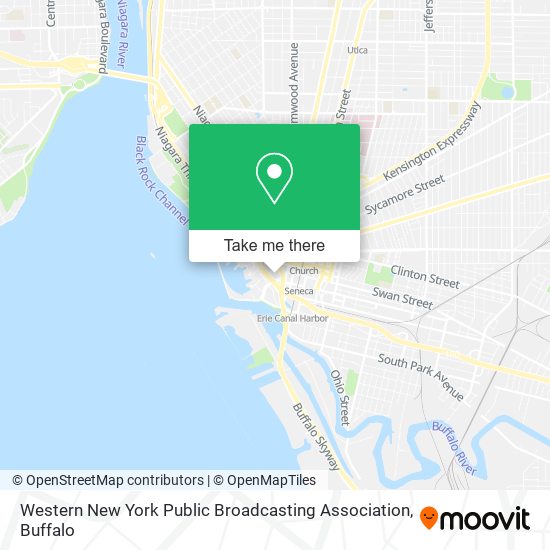 Western New York Public Broadcasting Association map