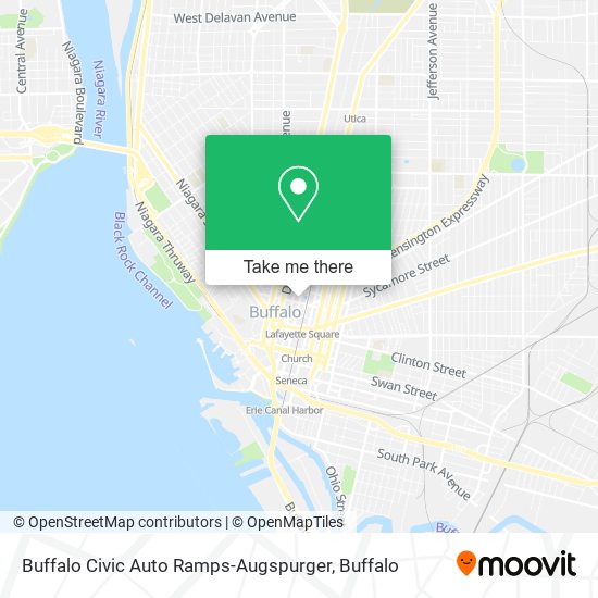 Buffalo Civic Auto Ramps-Augspurger map