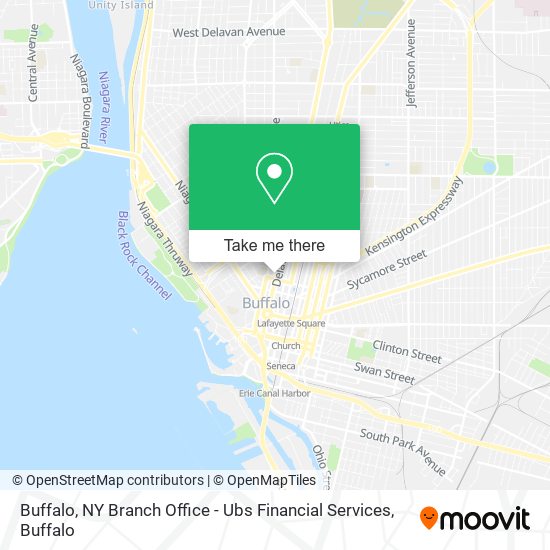 Mapa de Buffalo, NY Branch Office - Ubs Financial Services