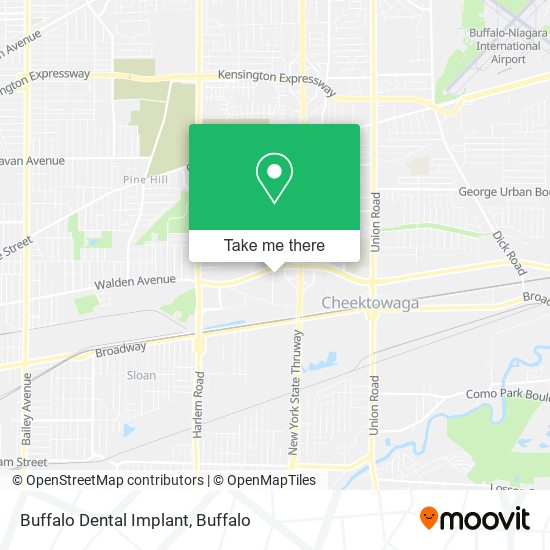 Buffalo Dental Implant map