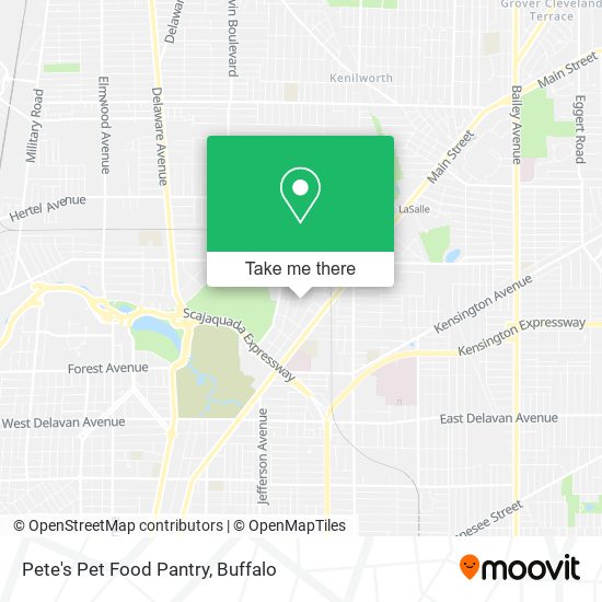 Pete's Pet Food Pantry map