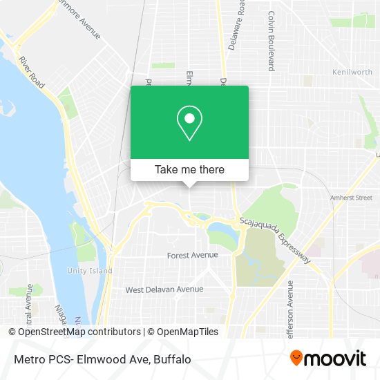 Metro PCS- Elmwood Ave map