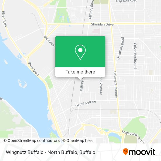 Mapa de Wingnutz Buffalo - North Buffalo