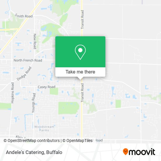 Andele's Catering map