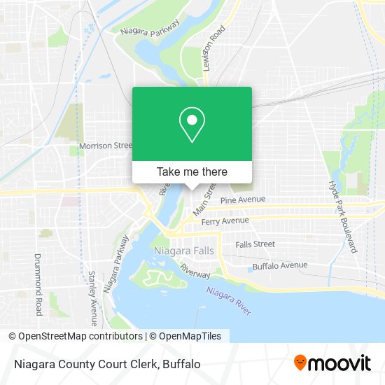 Niagara County Court Clerk map