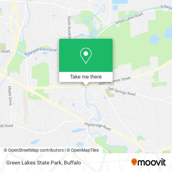 Green Lakes State Park map