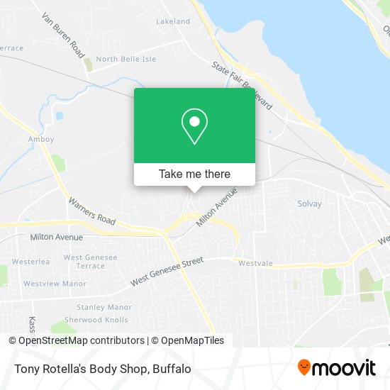 Tony Rotella's Body Shop map