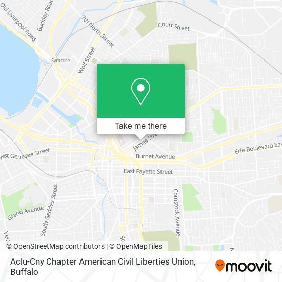 Aclu-Cny Chapter American Civil Liberties Union map