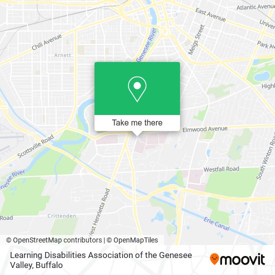 Learning Disabilities Association of the Genesee Valley map