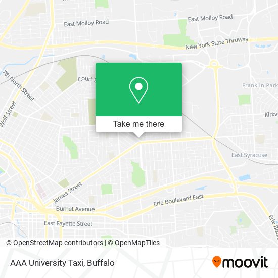 Mapa de AAA University Taxi