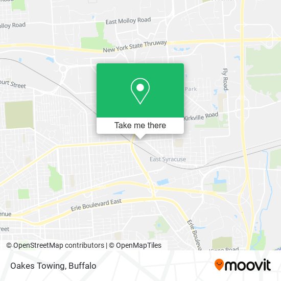 Oakes Towing map