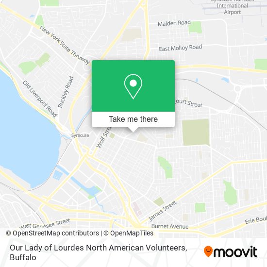 Our Lady of Lourdes North American Volunteers map