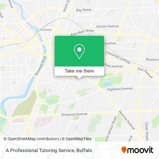 A Professional Tutoring Service map