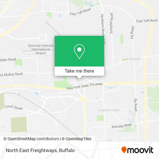 North East Freightways map