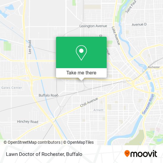 Lawn Doctor of Rochester map