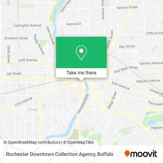 Rochester Downtown Collection Agency map