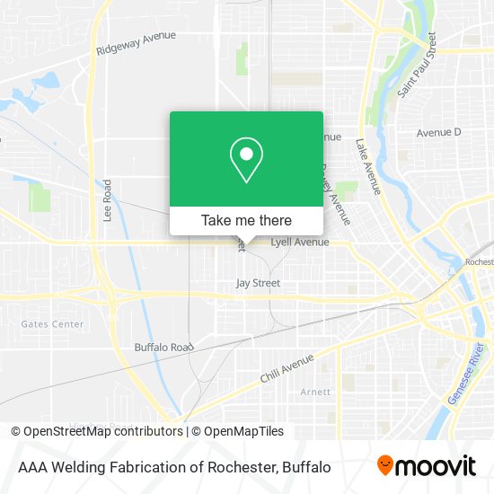 AAA Welding Fabrication of Rochester map