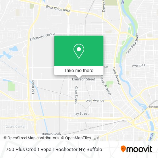 750 Plus Credit Repair Rochester NY map