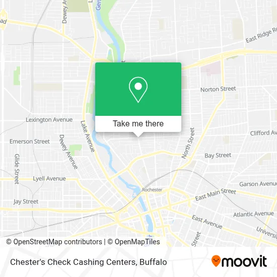 Chester's Check Cashing Centers map