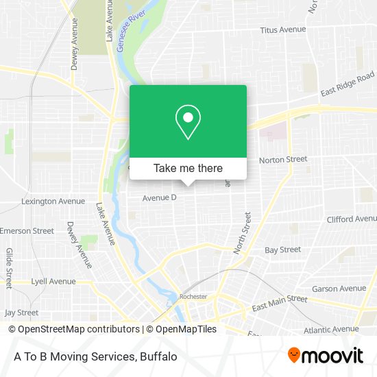 A To B Moving Services map