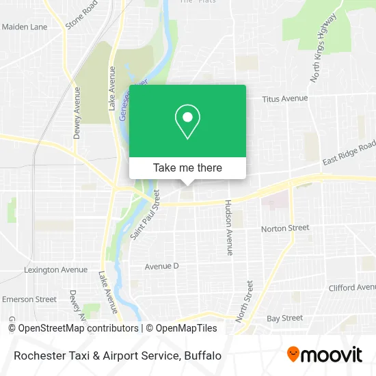 Rochester Taxi & Airport Service map
